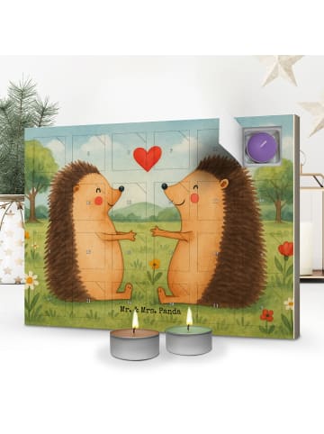 Mr. & Mrs. Panda Duftkerzen Adventskalender Igel Liebe Design oh... in Weiß