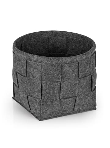 N8WERK Aufbewahrungskorb Filz 24cm dunkelgrau  grau