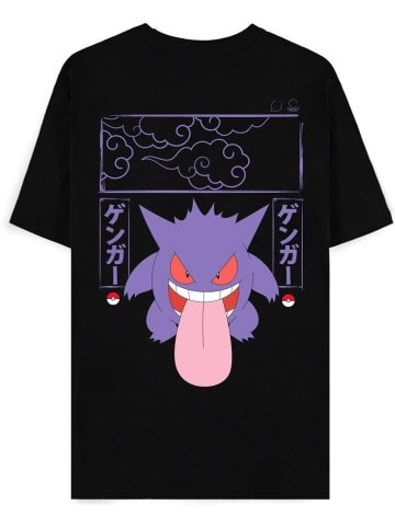 Pokémon T-Shirt "Pokémon - Gengar Block Print Men's Short Sleeved T-shirt" in Schwarz