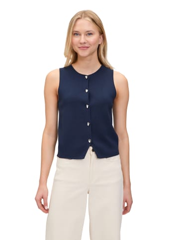 BETTY & CO Strickweste mit Knopfleiste in Dunkelblau