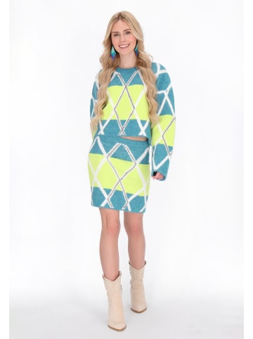 IZIA Women Skirt in turquoise lime