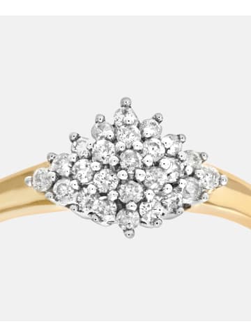 Diamant L'éternel Cluster-Ring aus 375 Gelbgold mit Diamant