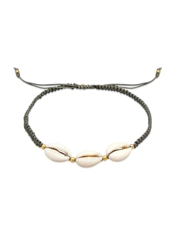 Elli Fußschmuck 925 Sterling Silber Muschel in Grau