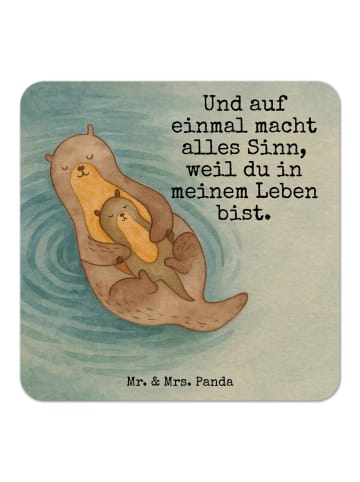 Mr. & Mrs. Panda Tischuntersetzer Otter Kind Design mit Spruch in Weiß