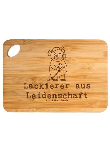 Mr. & Mrs. Panda Schneidebrett Lackierer Leidenschaft mit Spruch in Braun