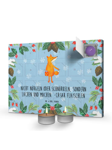 Mr. & Mrs. Panda Duftkerzen Adventskalender Fuchs Laterne mit Sp... in Eisblau