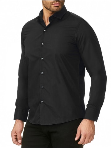RESLAD Hemd Uni in schwarz
