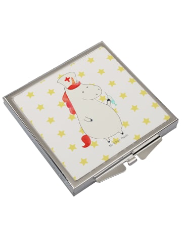 Mr. & Mrs. Panda Kosmetikspiegel Einhorn Krankenschwester ohne S... in Weiß