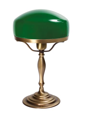 Licht-Erlebnisse Tischlampe (B)21.5 x (L)21.5 x (H)37 cm in Bronze hell glänzend Grün