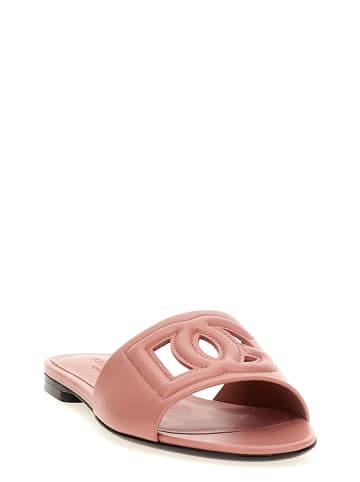 Dolce & Gabbana Mehrfarbig Kalbsleder Pantoletten