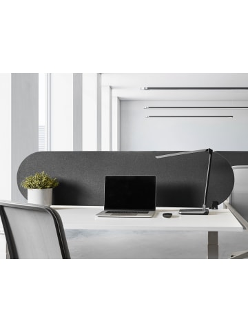 Beliani Schreibtischtrennwand SPARKY in Grau - (W) 160 x (H) 40 x (L) 2 cm