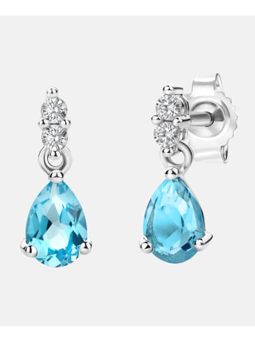 Diamant L'éternel Ohrhänger aus 375 Weißgold mit Diamant mit Topas