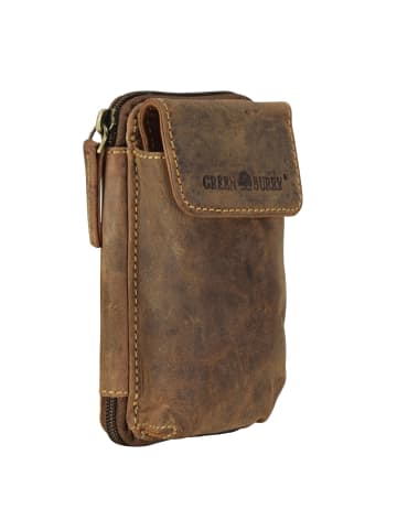 Greenburry Vintage Gürteltasche Leder 14,5 cm in brown