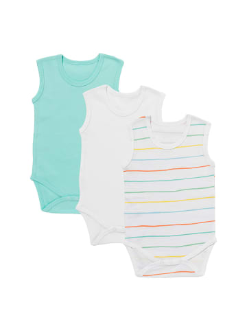 Schlummersack Bio Baby-Bodys ärmellos 3er-Pack in Weiß