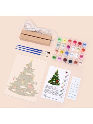 ARTNANAS DIY Malset Weihnachtsbild mit LED Sockel