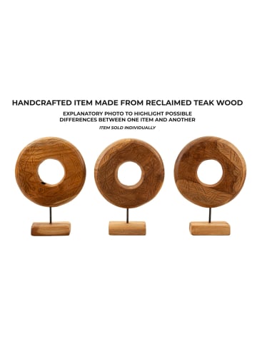 Mauro Ferretti Braune Holzskulptur, 28 x 10 x 38 cm