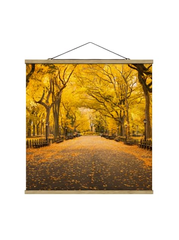 WALLART Stoffbild mit Posterleisten - Herbst im Central Park in Orange