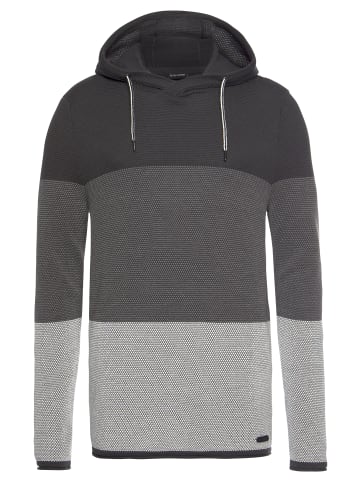 Bruno Banani Kapuzenpullover in anthrazit-gestreift