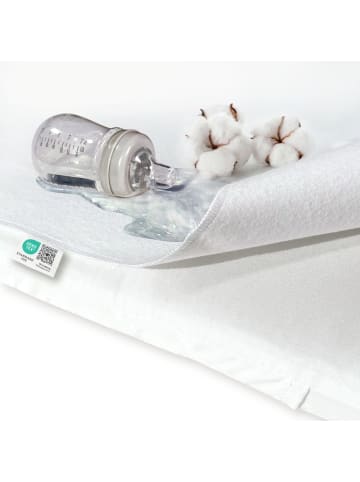 Makian Wasserdichte Betteinlage 90 x 40 cm / Matratzenauflage in weiss