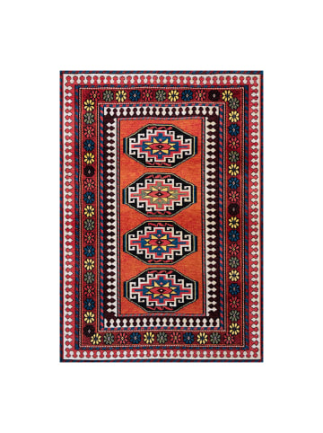 Louis de Poortere Teppich Red Mix in Rot