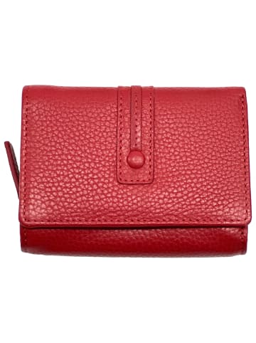 Florence Geldbörse Leder rot Damen ca. 12cm ca. 9cm