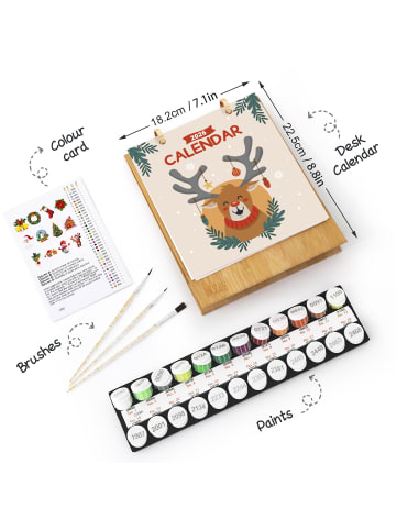 ARTNANAS Malen nach Zahlen 2026 Tischkalender -"Ho Ho Ho"