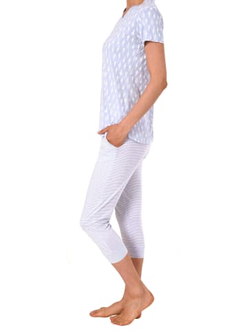 NORMANN Capri Pyjama kurzarm Ananas - 44482 in lila