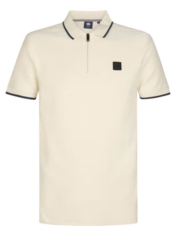 Petrol Industries Kurzarm-Poloshirt Volante in Weiß