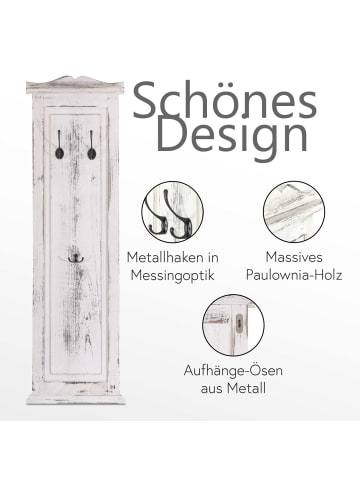 MCW 2er-Set Wandgarderobe, Grau-braun shabby