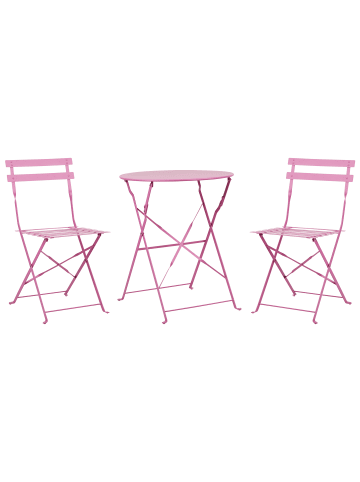 Beliani 3-tlg Bistro Set FIORI in Rosa