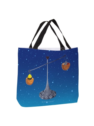 Mr. & Mrs. Panda Schultertasche Sternzeichen Waage ohne Spruch in Sternenhimmel Blau