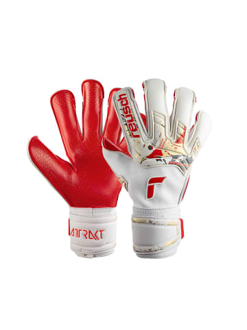 Reusch Torwarthandschuhe Attrakt Gold GluePrint Ortho-Tec in 1011 white/gold/fiery red