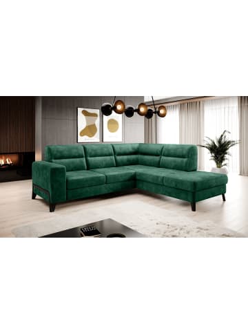 MF Design Cassada Recamiere Rechts in Flaschengrün -  (L) 237 x (B) 277 x (H) 100 cm