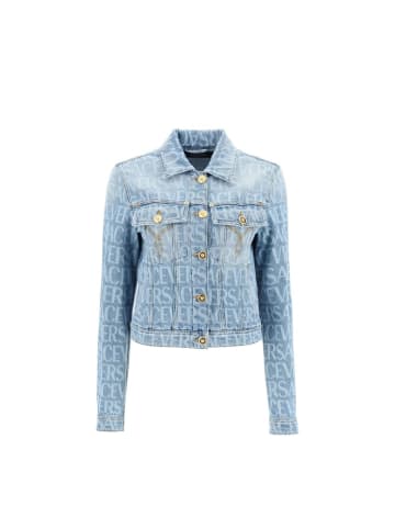 Versace Blau Baumwolle Denim Jacke