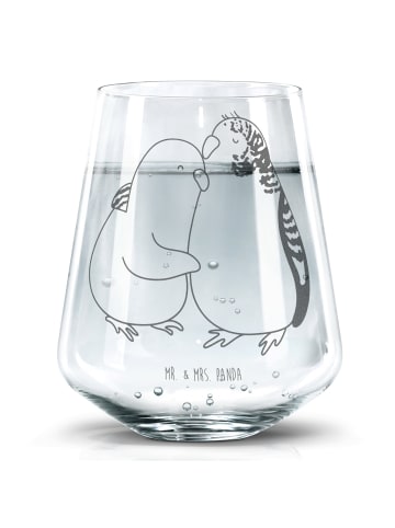 Mr. & Mrs. Panda Trinkglas Wellensittich Liebe ohne Spruch in Transparent