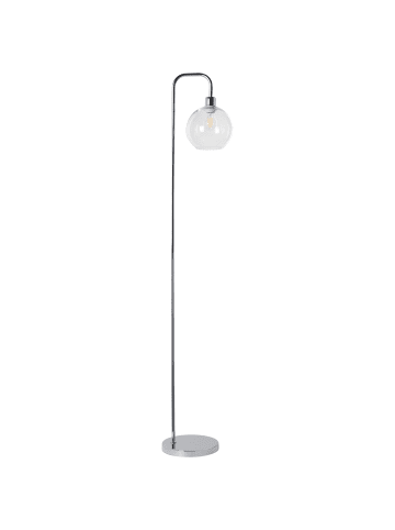 Beliani Stehleuchten OKAVANGO in Silber/Transparent - (W) 17 x (H) 164 x (L) 17 cm