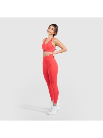 SMILODOX Kompression Leggings Amaze Ripp in Rot