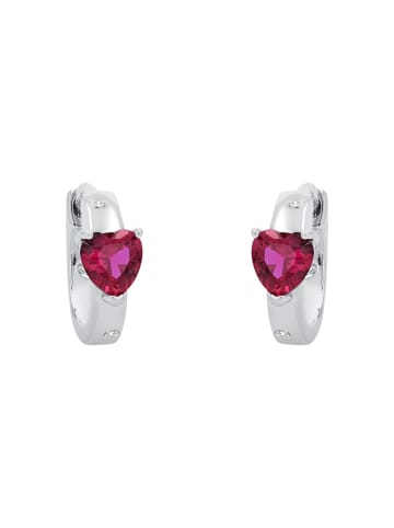 Amor Creolen Silber 925, rhodiniert in Pink