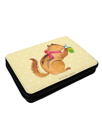 Mr. & Mrs. Panda Federmäppchen Eichhörnchen Smoothie ohne Spruch in Gelb Pastell