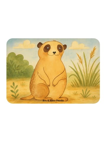 Mr. & Mrs. Panda Kühlschrank Magnet Erdmännchen Design ohne Spruch in Weiß