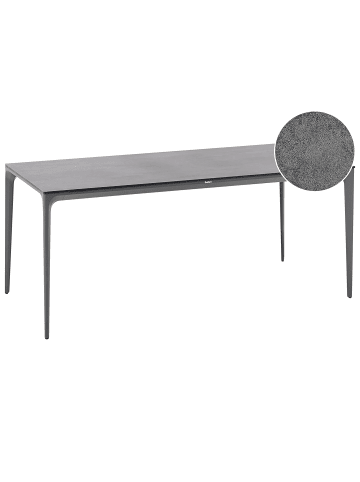Beliani Esstisch SOVARETO in Grau - (W) 90 x (H) 75 x (L) 180 cm