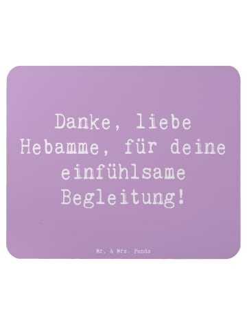 Mr. & Mrs. Panda Mauspad Spruch Liebe Hebamme mit Spruch in Lavendeltraum