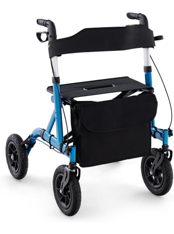 COSTWAY Rollator 2 in 1 in Blau