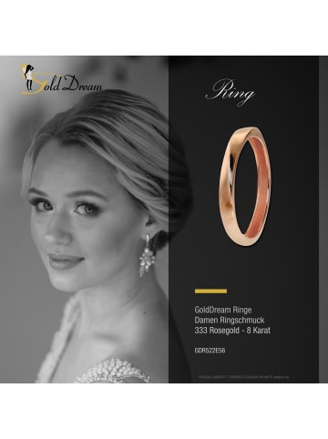 GoldDream Goldring 333 Rosegold - 8 Karat, Twist Größe 56 (17,8)