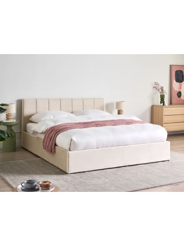 Beliani Doppelbett DREUX in Beige/Schwarz - (W) 171 x (H) 90 x (L) 214 cm