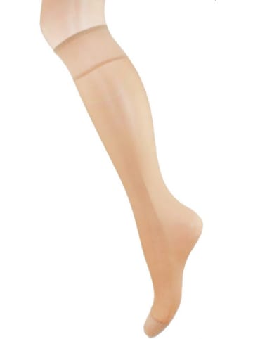 COFI 1453 Damen Kniesocken 20 Den in Hellbeige