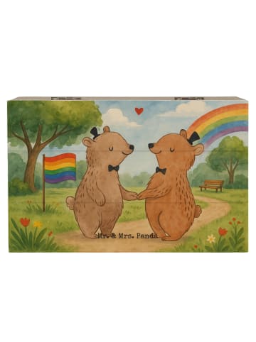 Mr. & Mrs. Panda Aufbewahrungsbox Bären Gay Pride Design ohne Sp... in Weiß