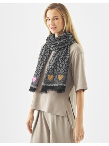 Codello Jacquard-Schal in schwarz