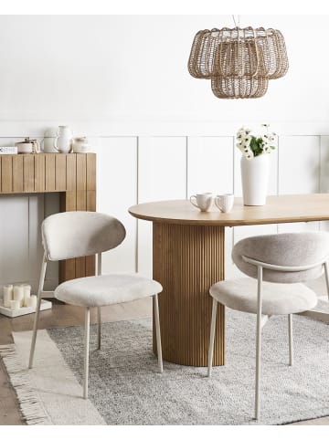 Beliani 2er-Set Esszimmerstuhl COWLEY in Beige