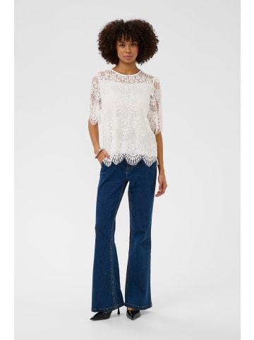 CULTURE Kurzarm-Bluse CUpersie Relaxed fit in Spring Gardenia